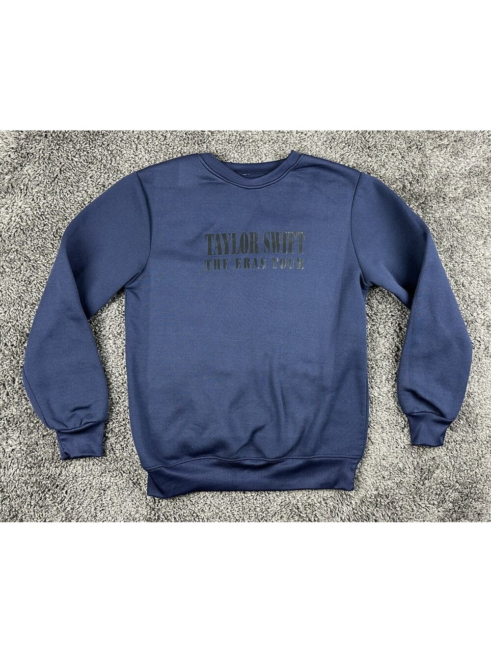 Taylor Swift The Eras Tour Concert Crewneck Sweatshirt Blue Women XS Tour Dates